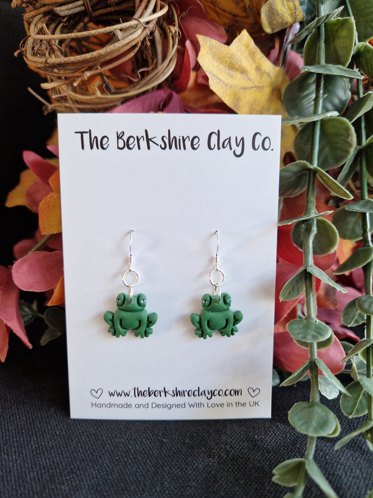Small Frog Dangle Earrings