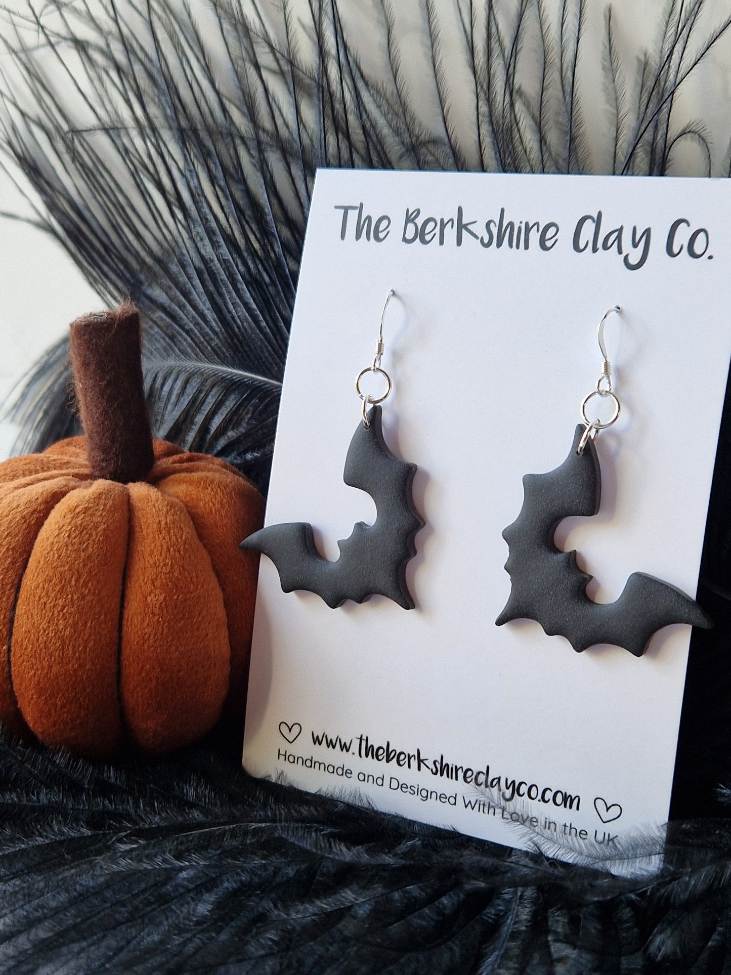 Black Bats Dangle Earrings