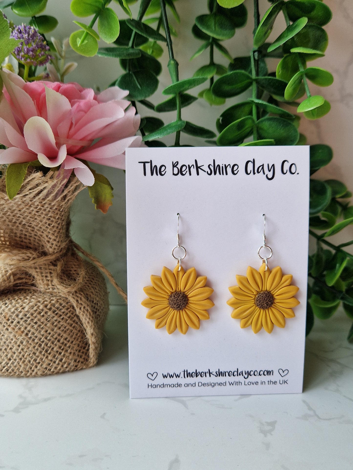 Sunflower Dangle Earrings