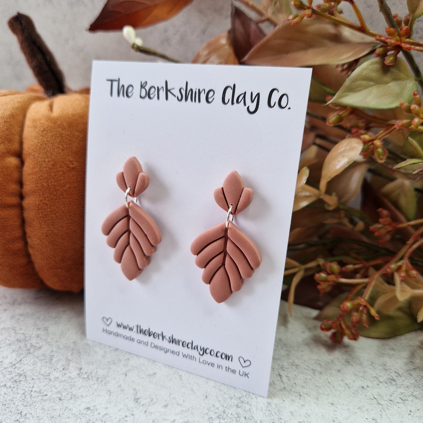 Sedona Leaf Dangle Stud Earrings