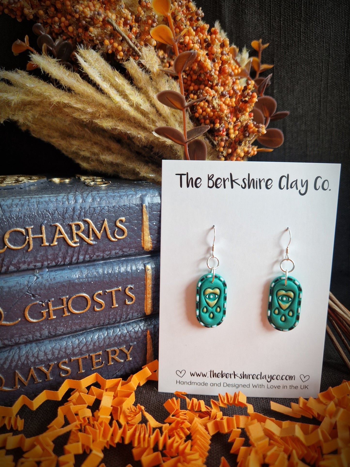 Mystical Teary Eye Oblong Dangle Earrings