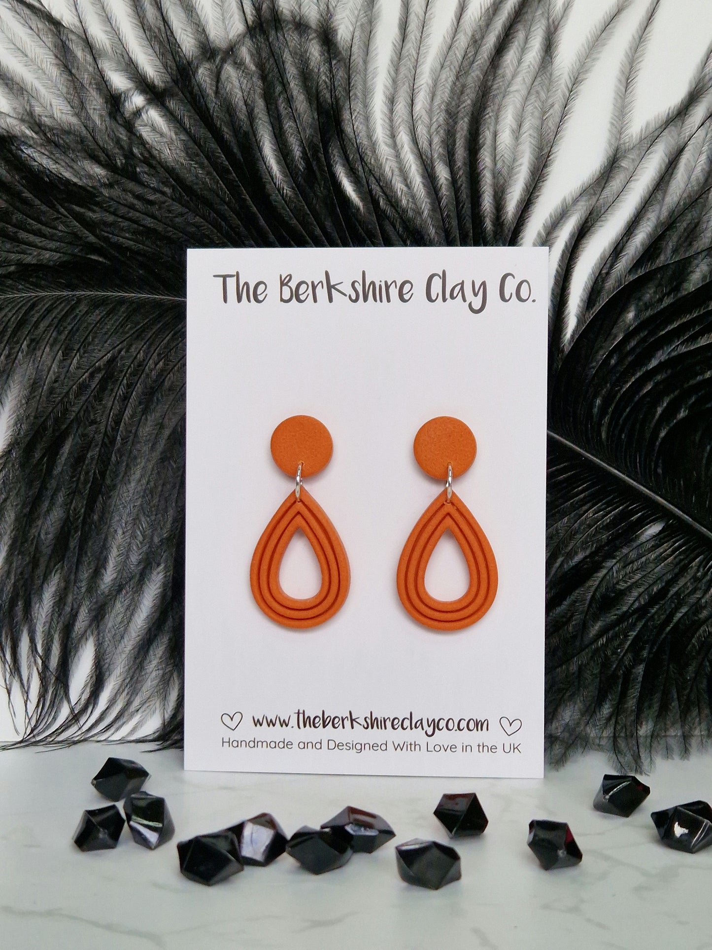 Nested Teadrop Stud Dangle Earrings