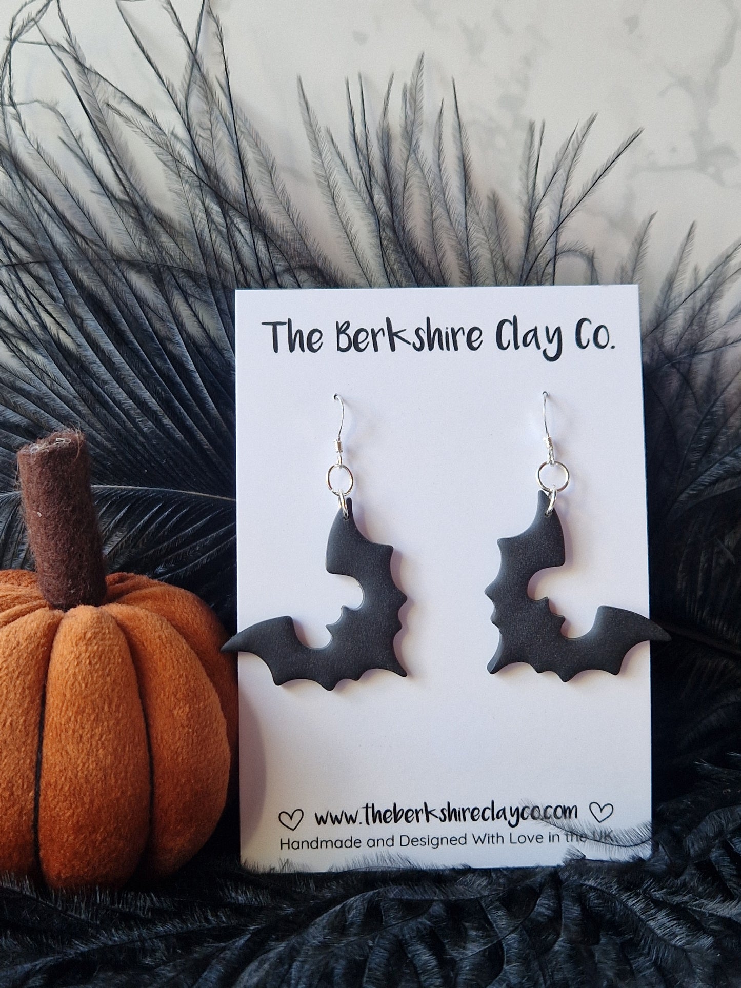 Black Bats Dangle Earrings