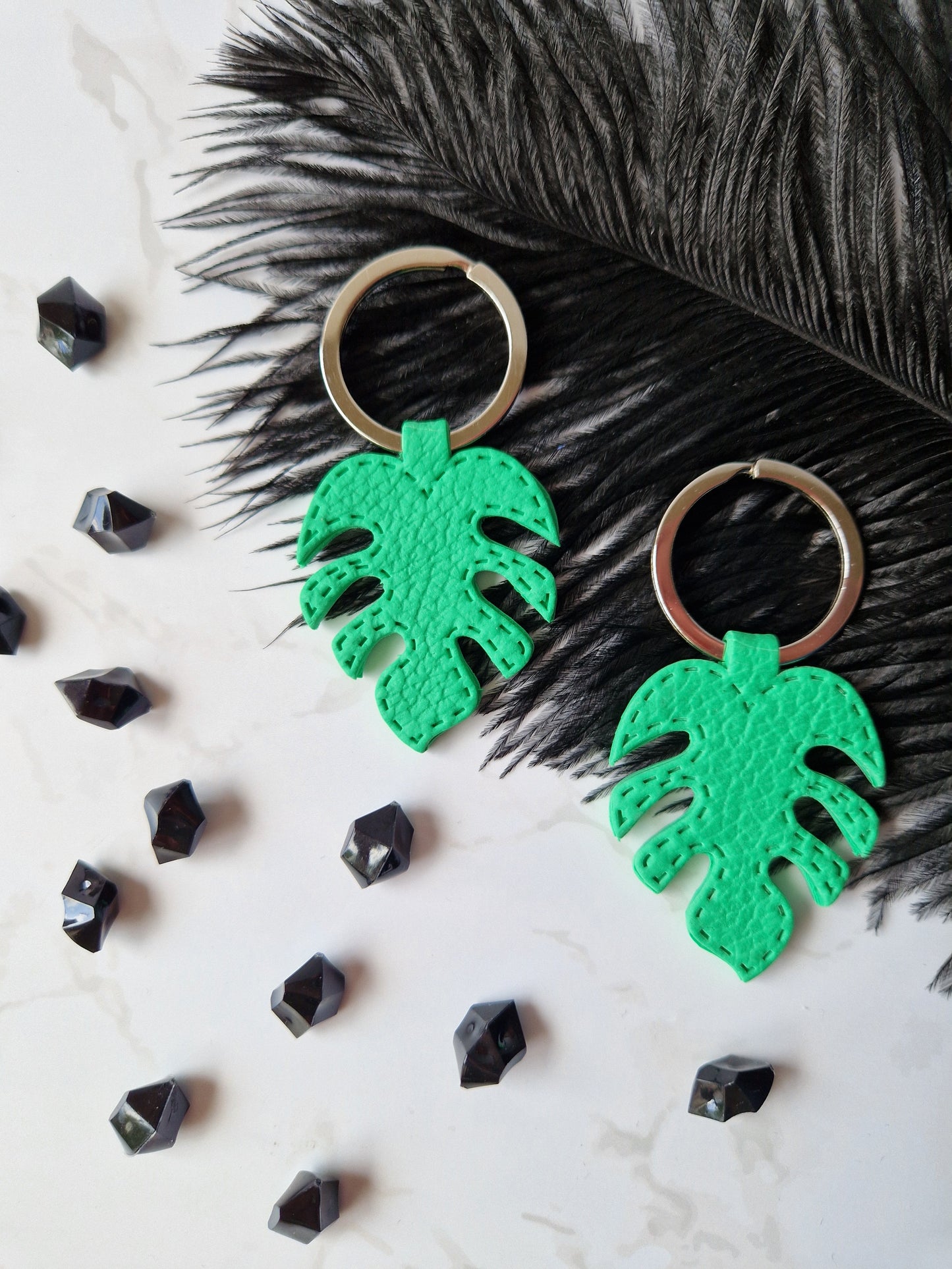 Monstera Leaf Keyring
