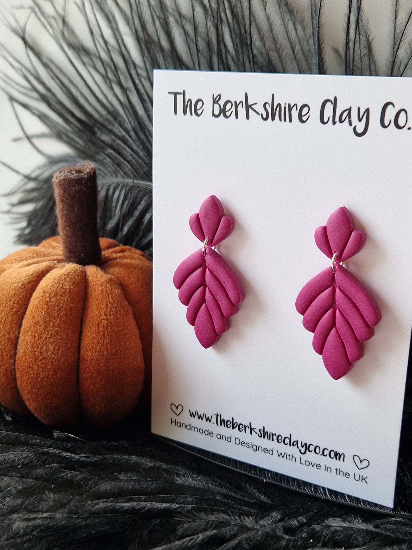 Turnip Leaf Dangle Stud Earrings