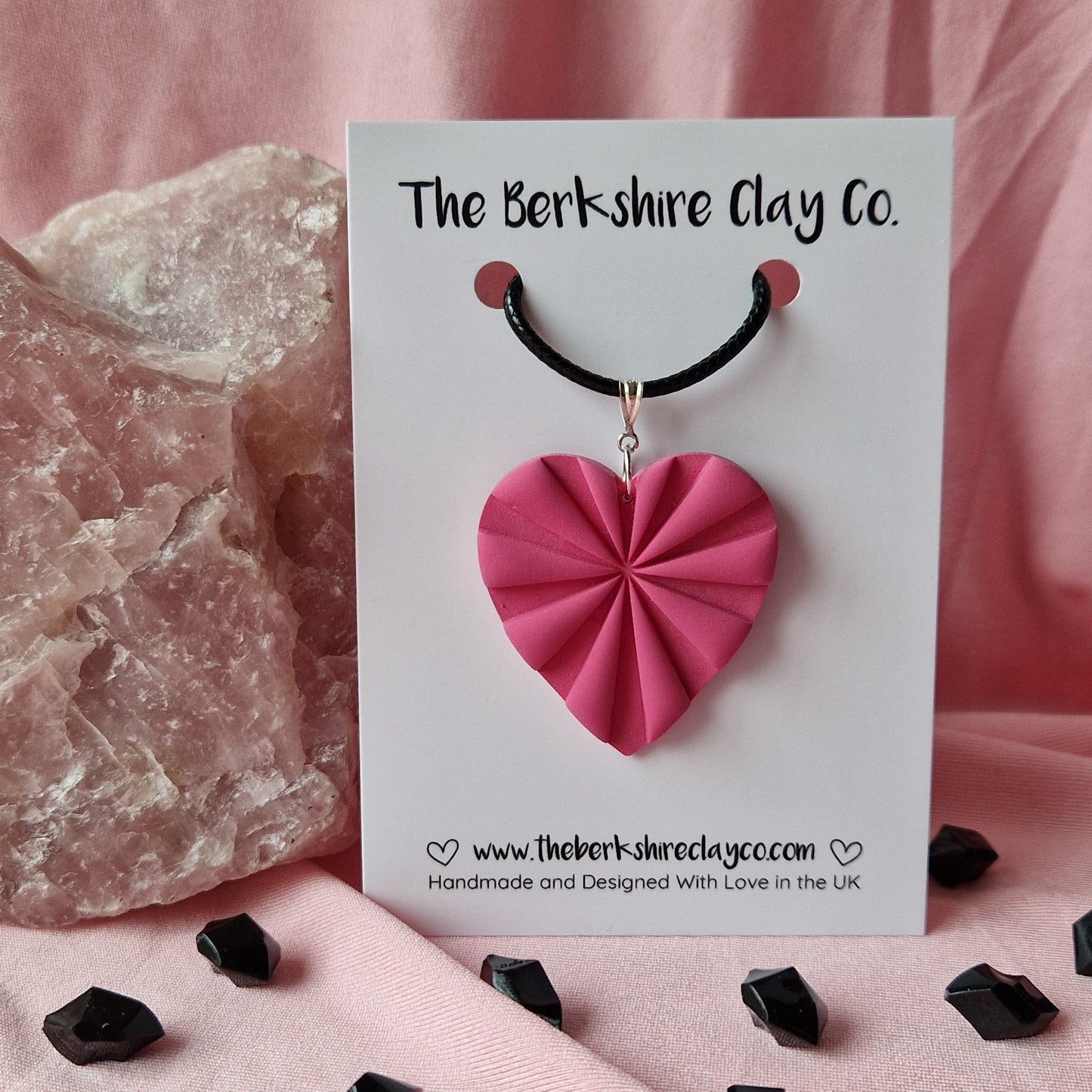 Pink Starburst Heart Necklace