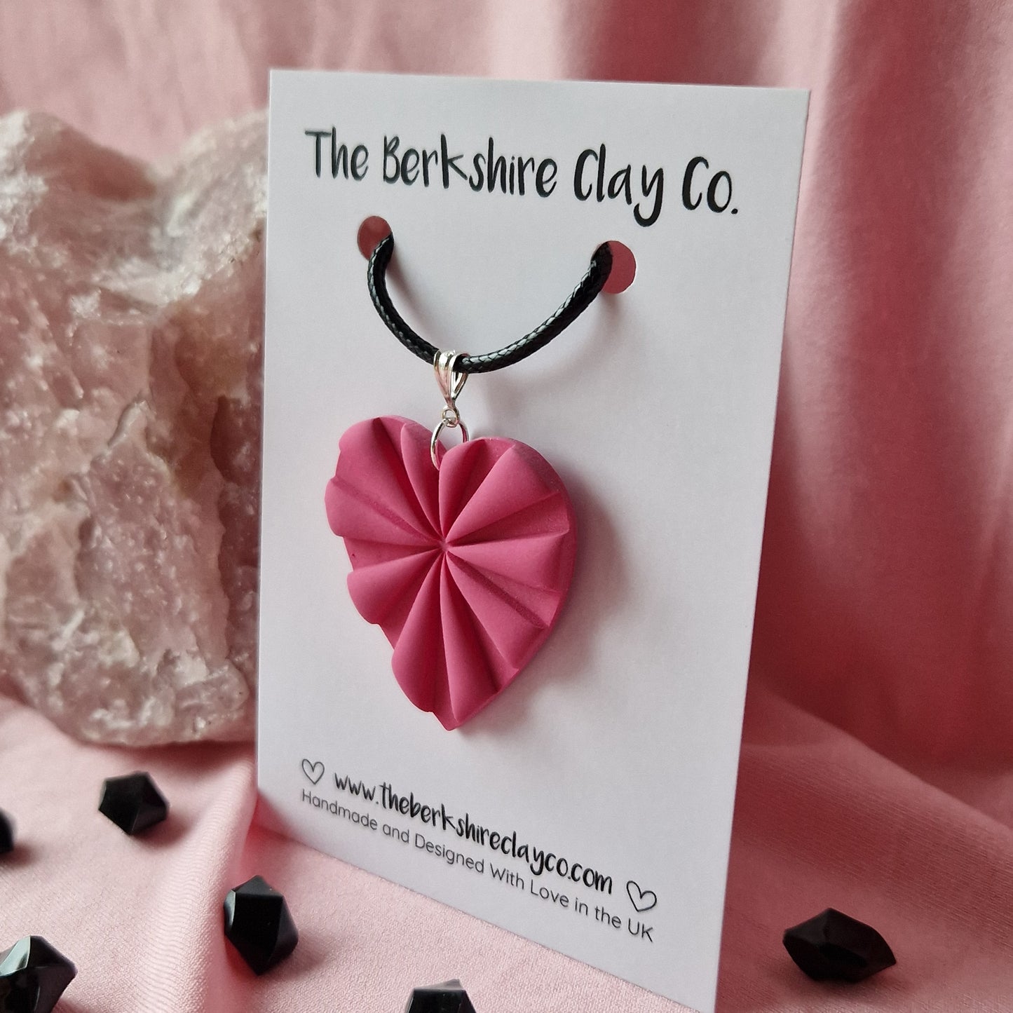 Pink Starburst Heart Necklace