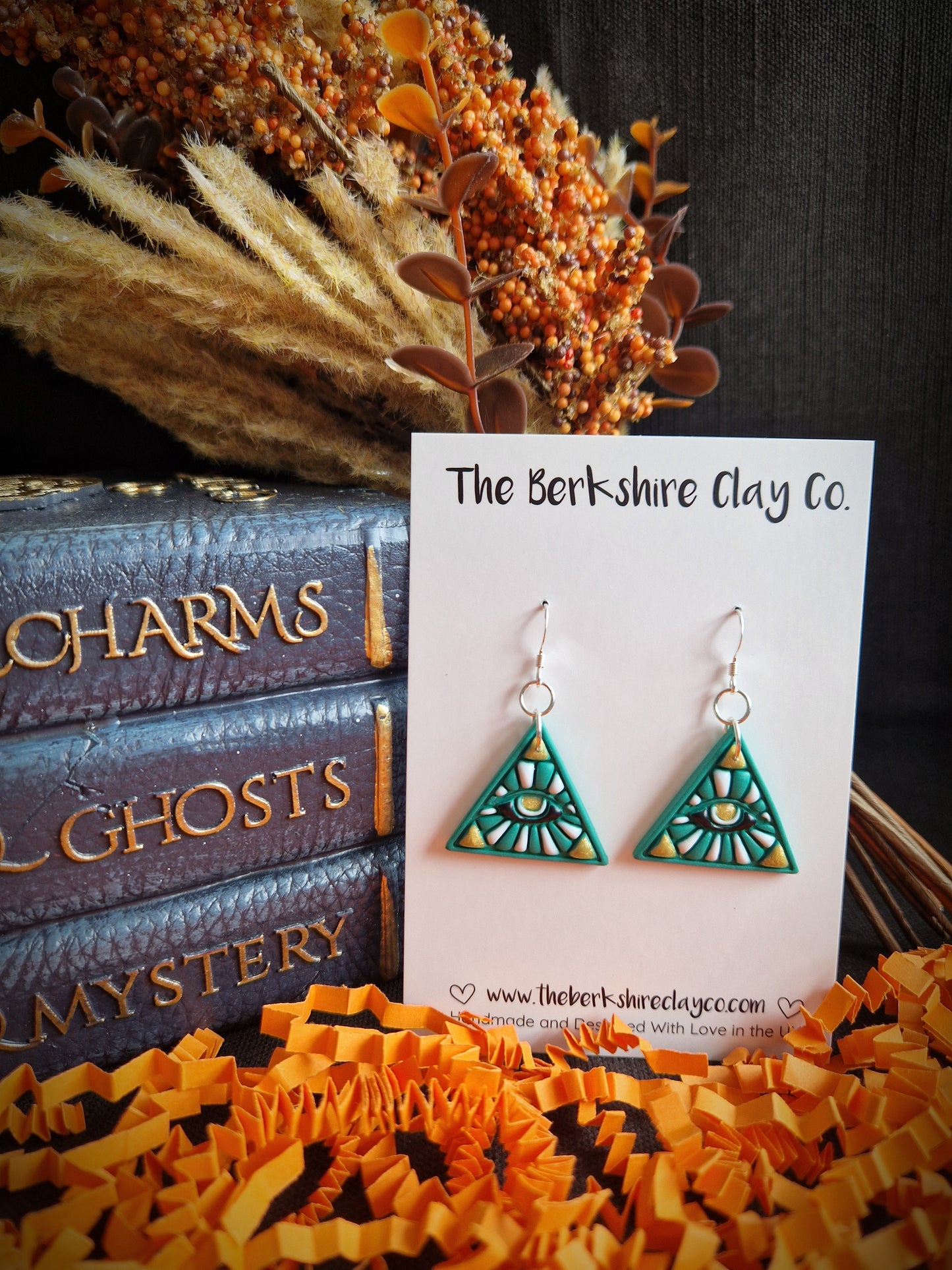 Gothic Starburst Triangle Dangle Earrings