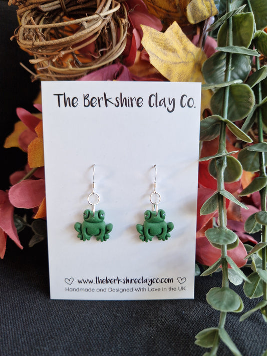 Small Frog Dangle Earrings