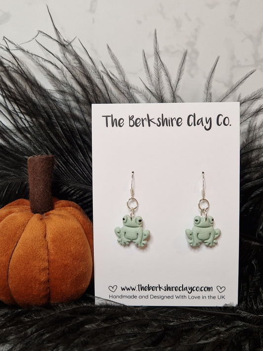 Small Frog Dangle Earrings