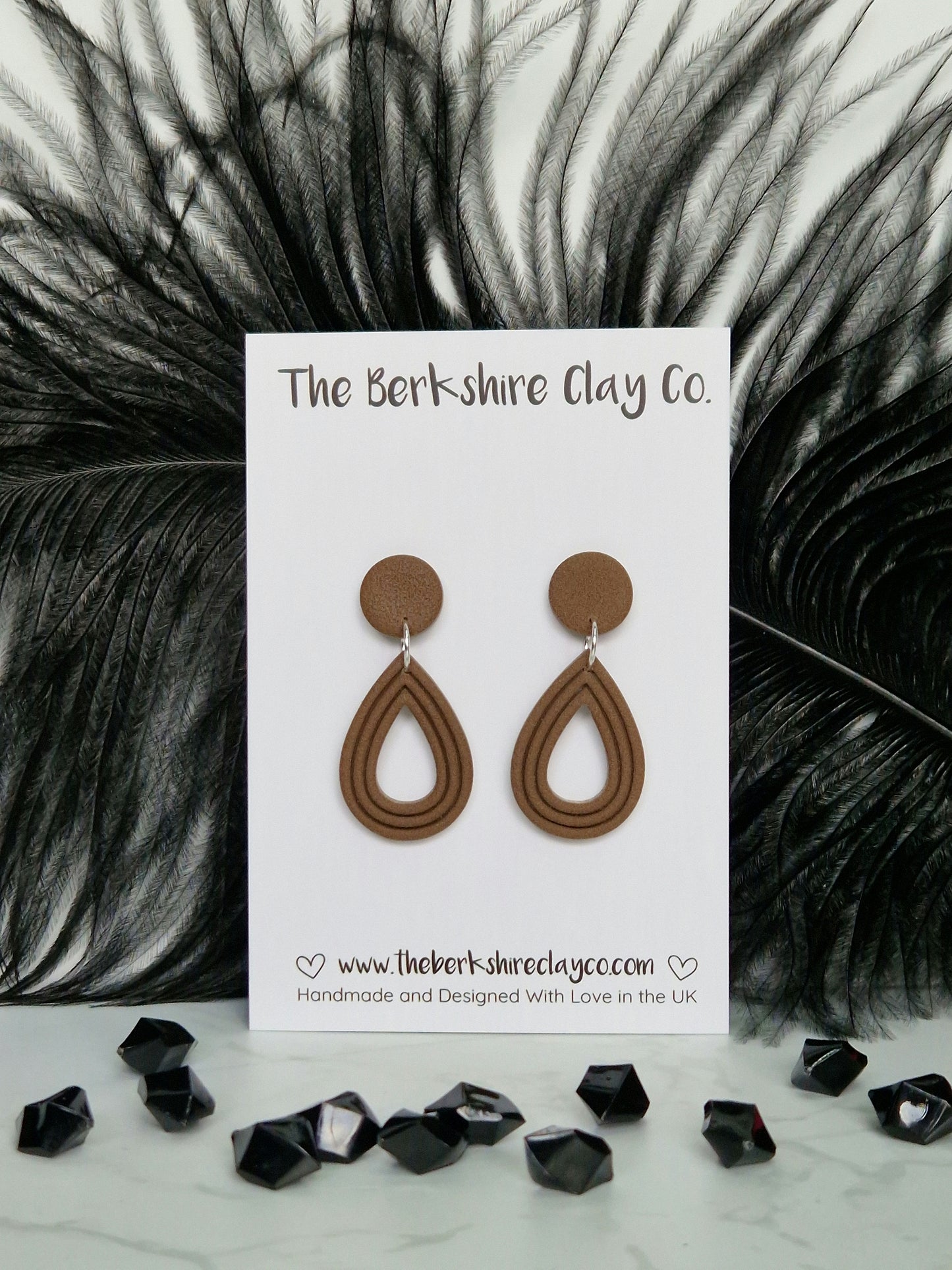 Nested Teadrop Stud Dangle Earrings