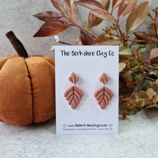 Sedona Leaf Dangle Stud Earrings