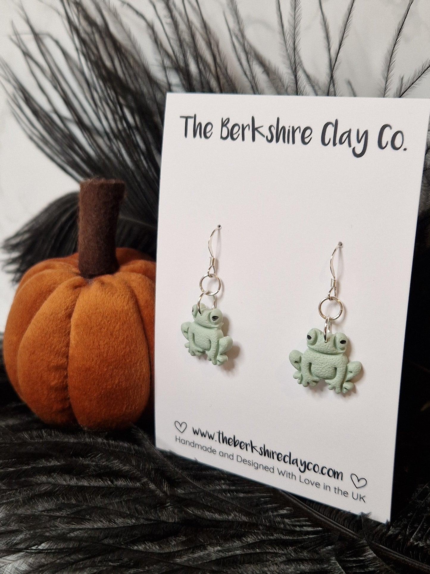 Small Frog Dangle Earrings
