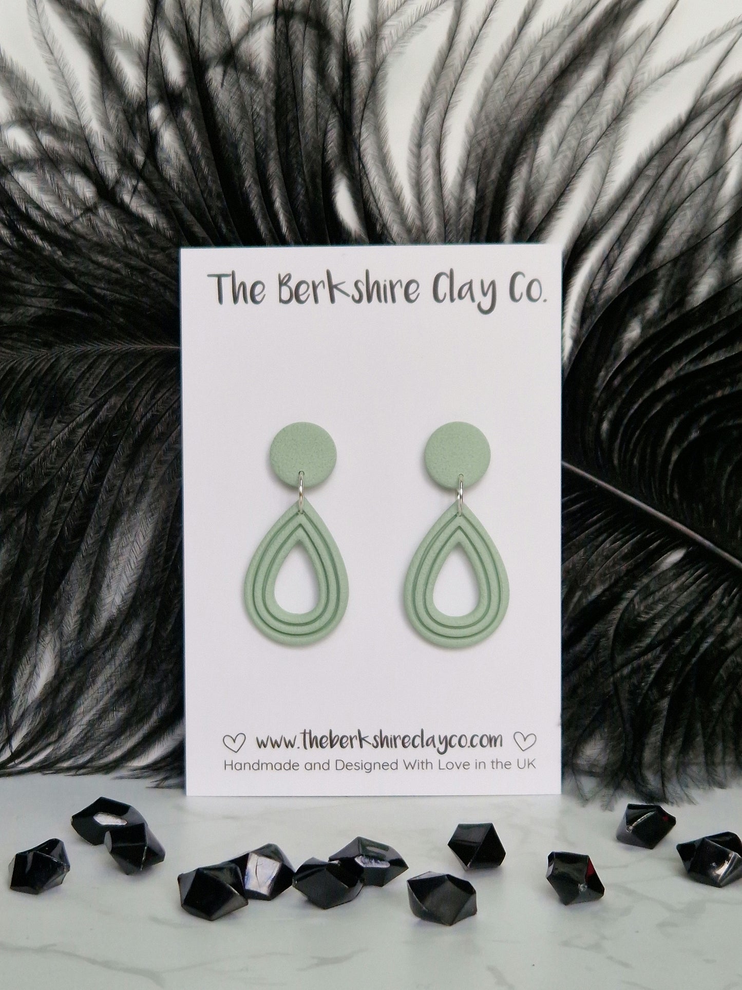 Nested Teadrop Stud Dangle Earrings