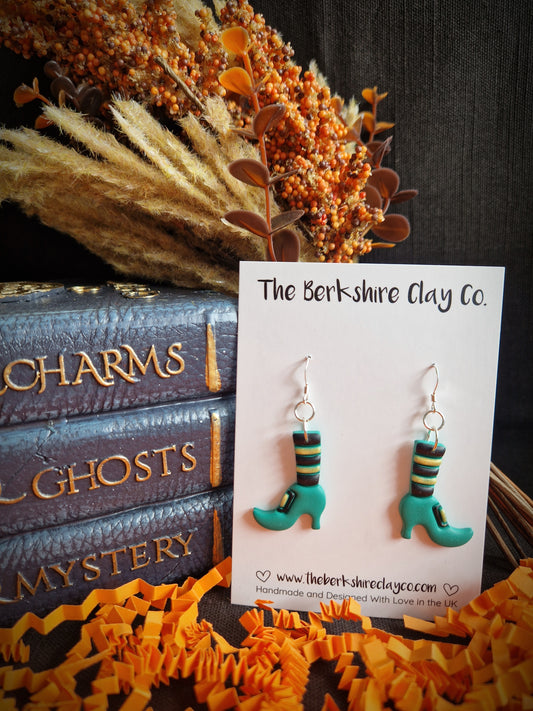 Witches Boot Dangle Earrings