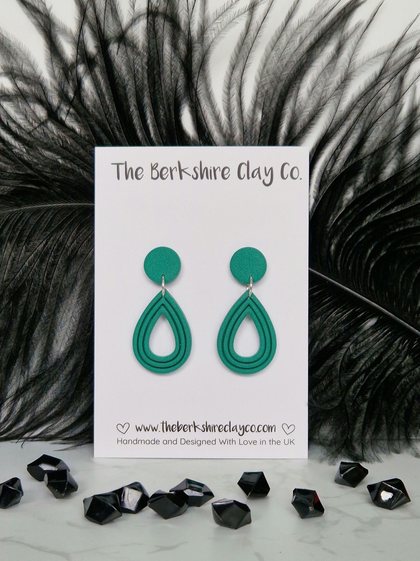 Nested Teadrop Stud Dangle Earrings