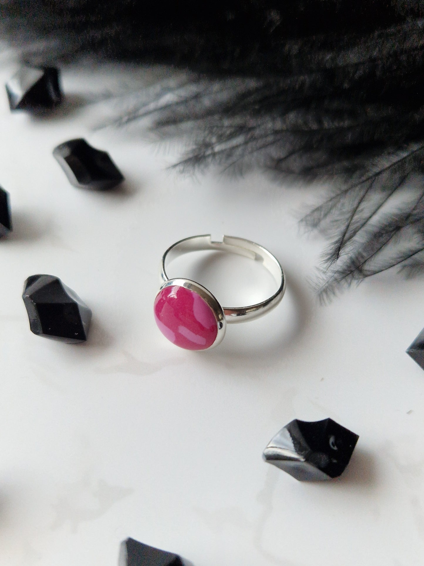 Light and Dark Pink Adjustable Ring (Design 2)