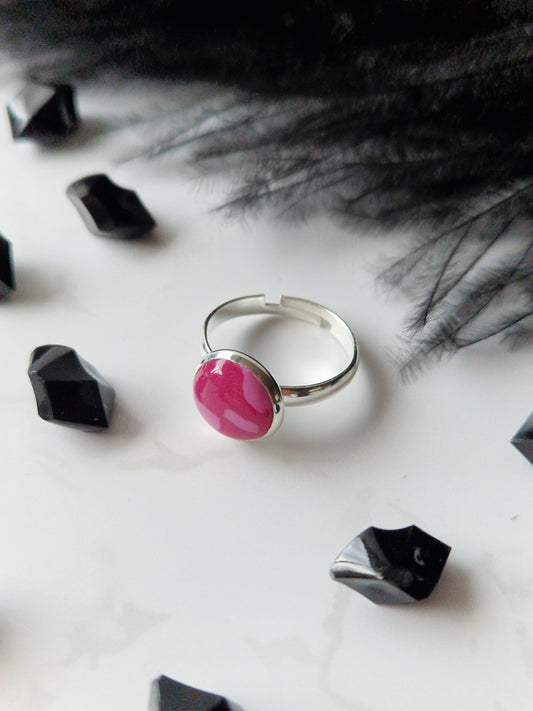 Light and Dark Pink Adjustable Ring (Design 2)