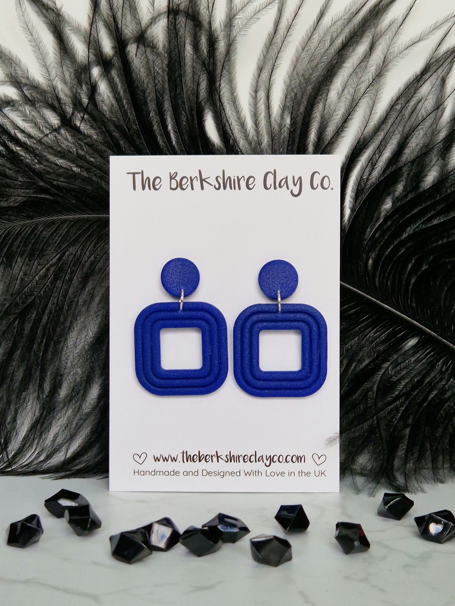 Nested Square Stud Dangle Earrings