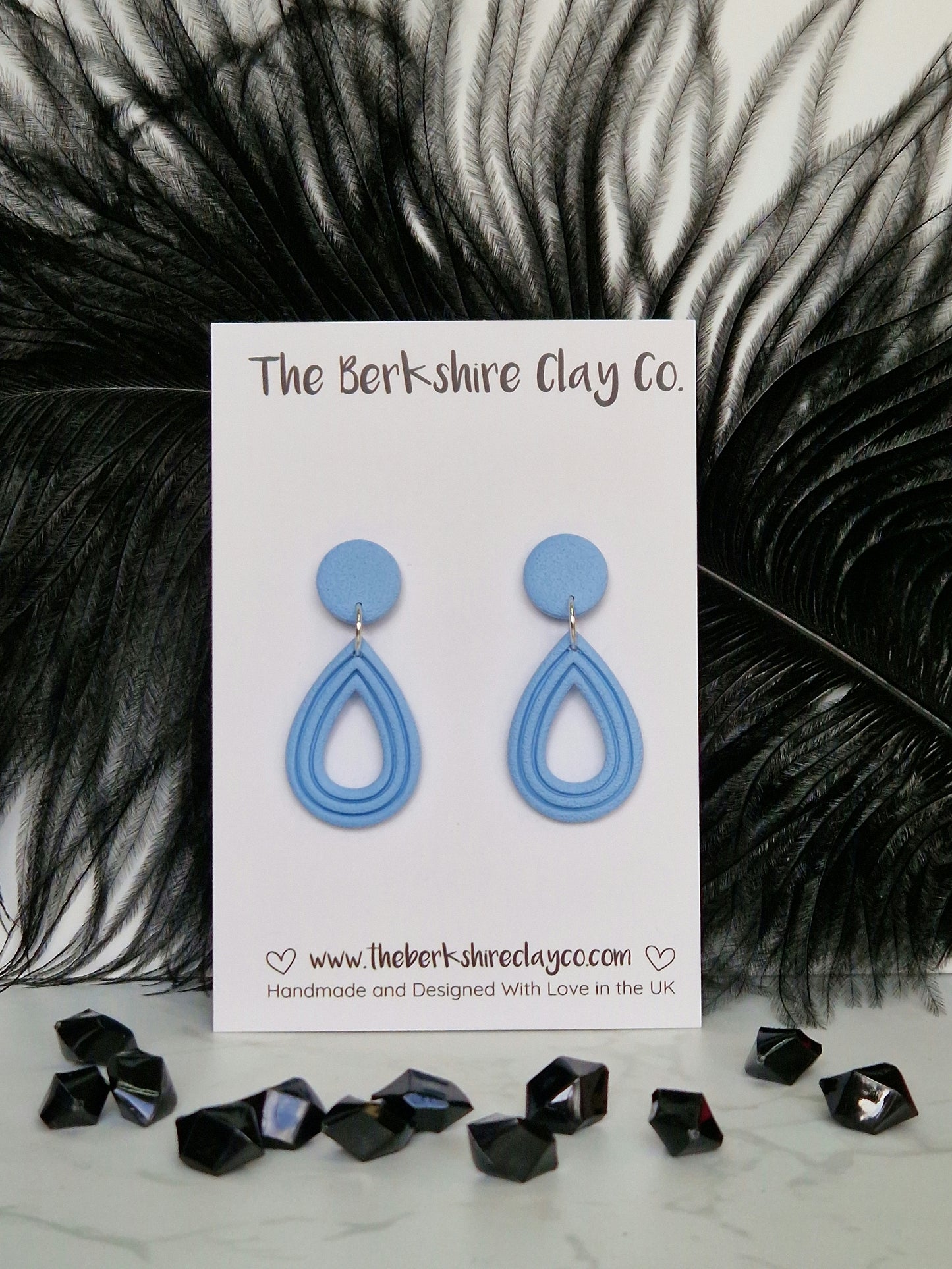 Nested Teadrop Stud Dangle Earrings