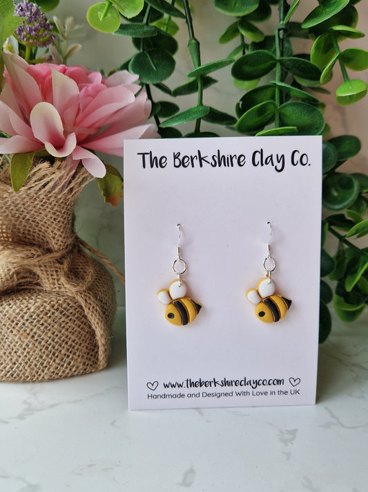 Small Bee Dangle Earrings
