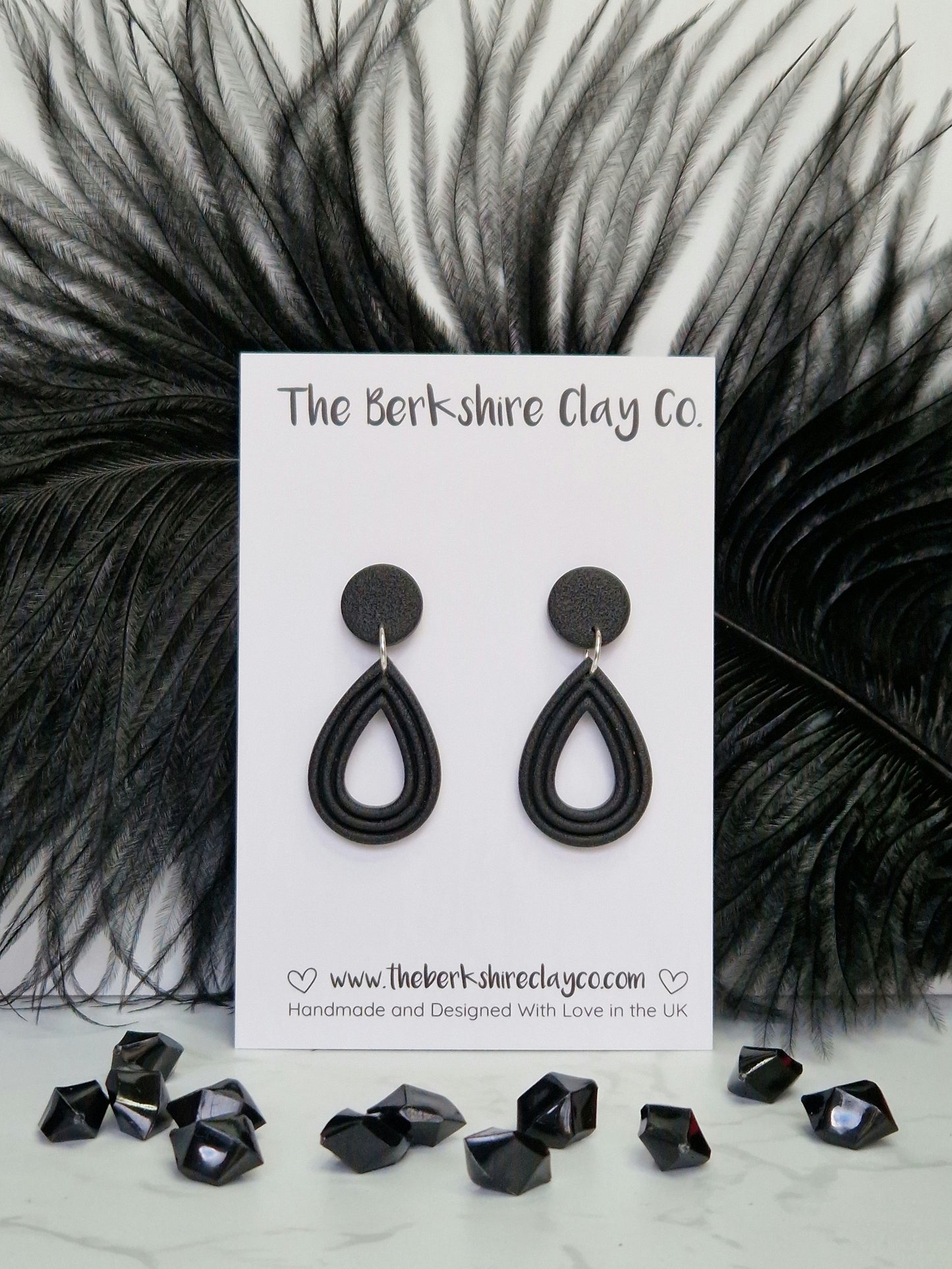 Nested Teadrop Stud Dangle Earrings