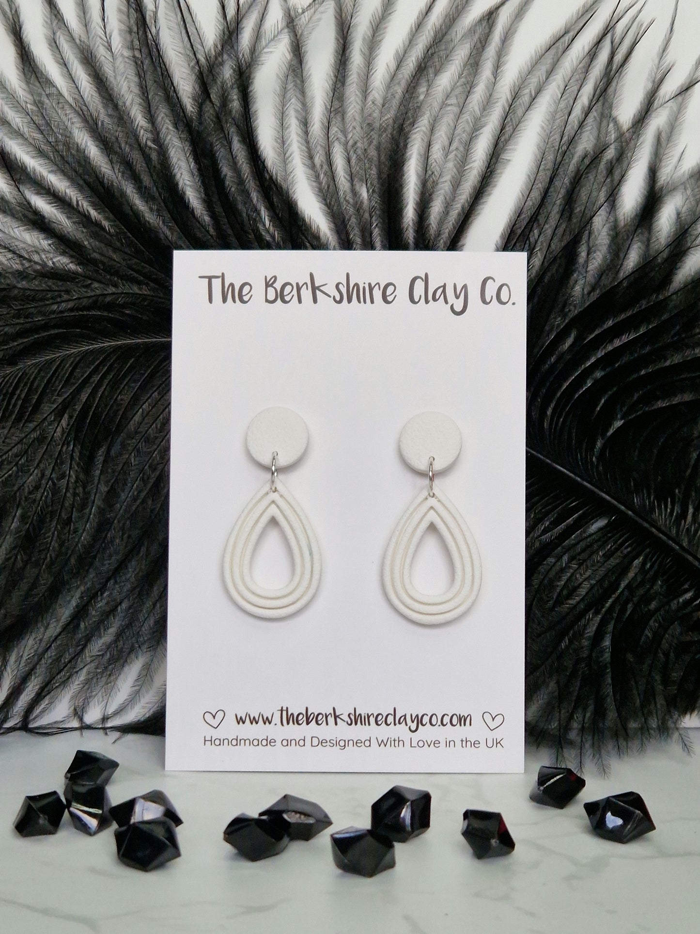 Nested Teadrop Stud Dangle Earrings