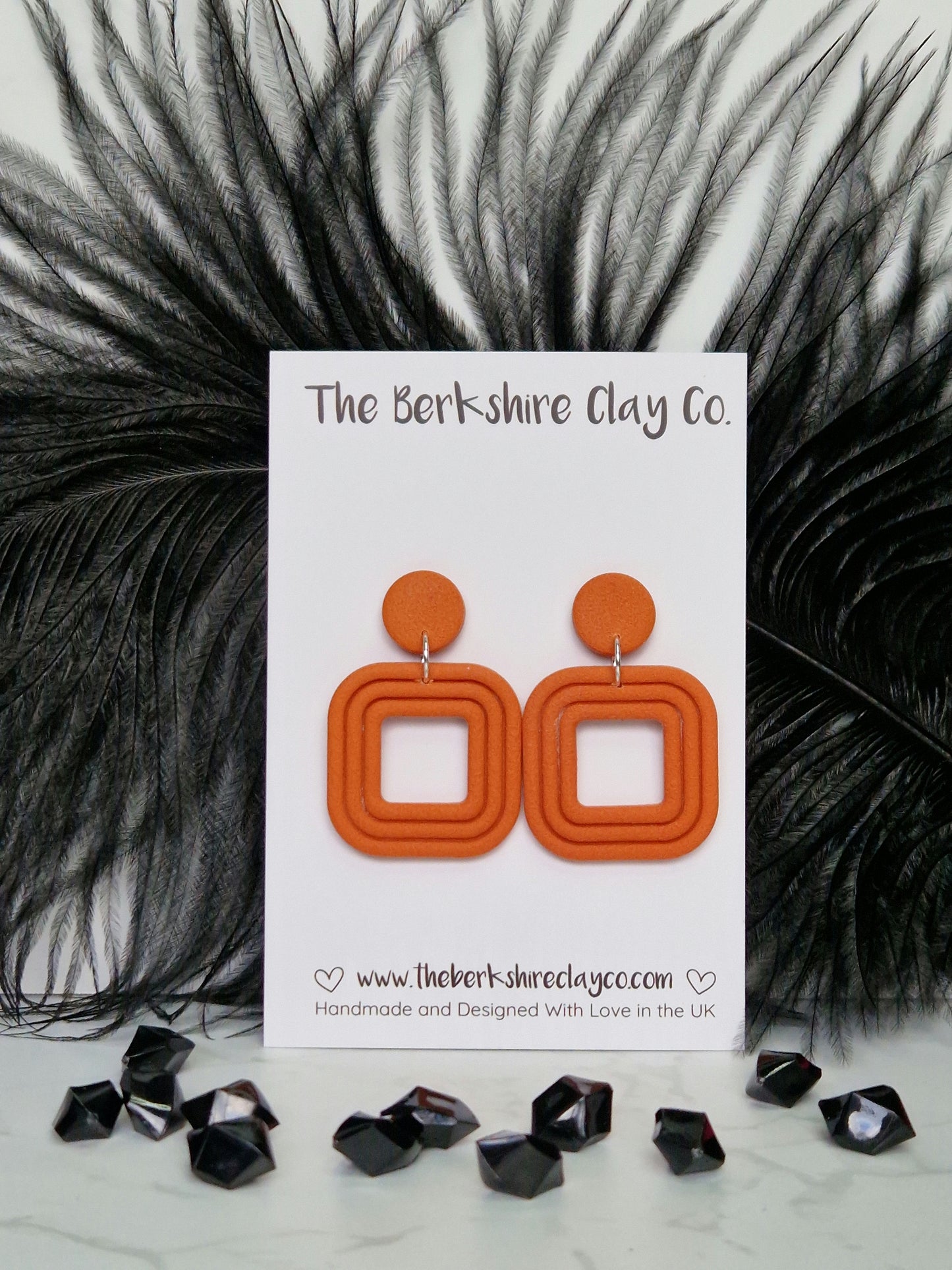 Nested Square Stud Dangle Earrings