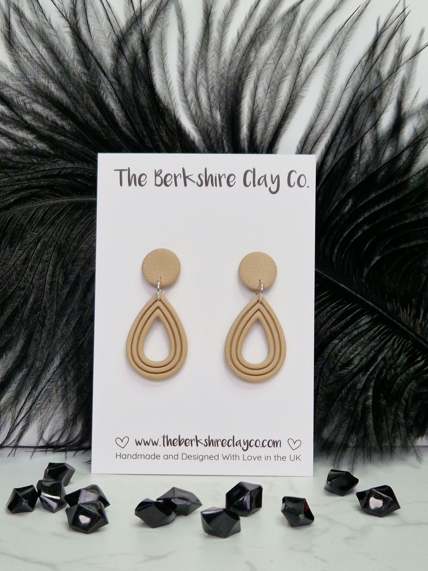 Nested Teadrop Stud Dangle Earrings