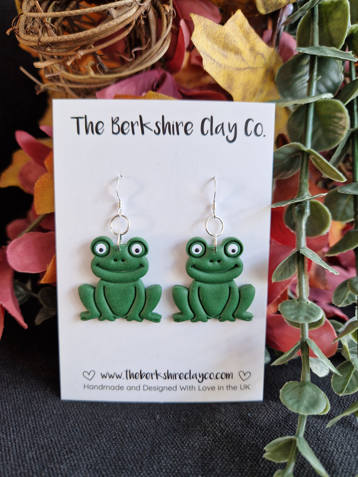 Large Frog Dangle Earrings