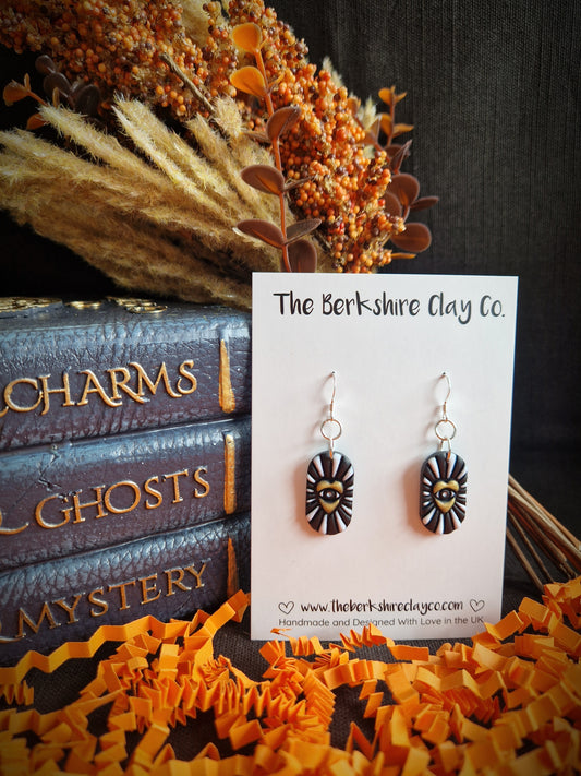 Mystical Starburst Oblong Dangle Earrings
