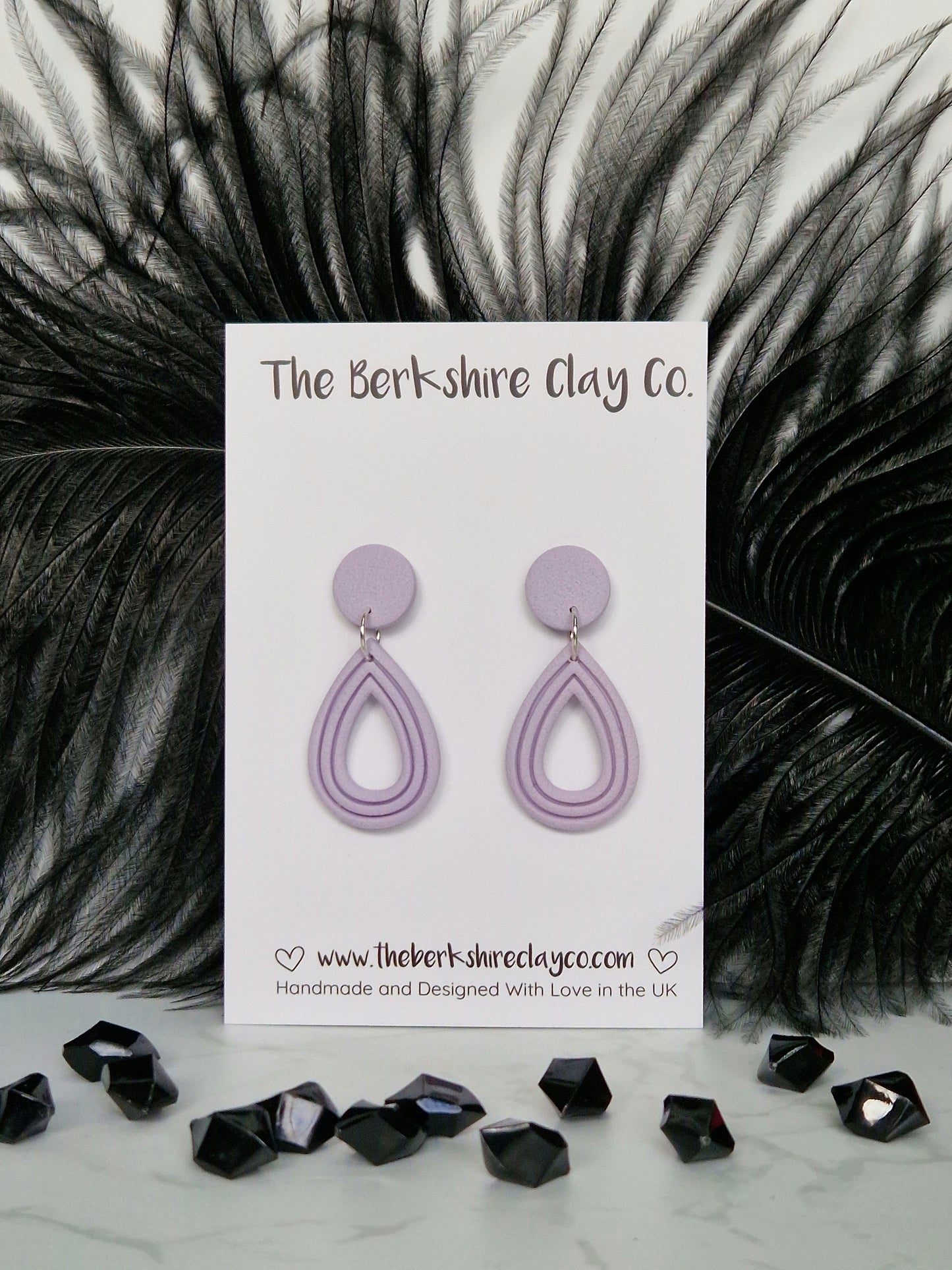 Nested Teadrop Stud Dangle Earrings