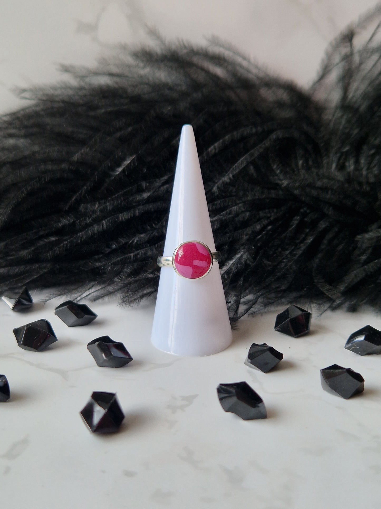 Light and Dark Pink Adjustable Ring (Design 2)