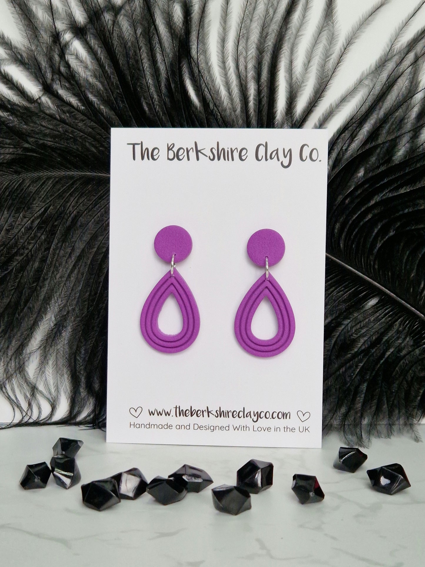 Nested Teadrop Stud Dangle Earrings