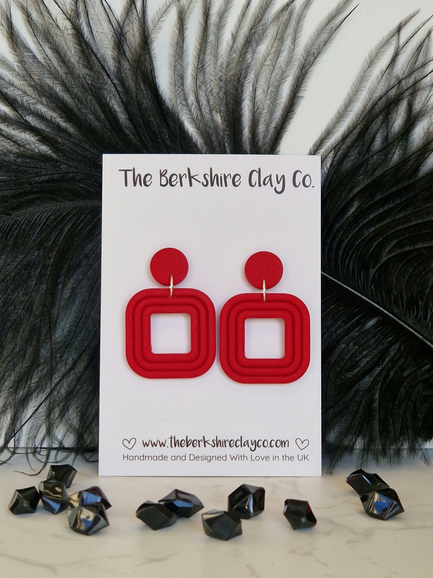 Nested Square Stud Dangle Earrings