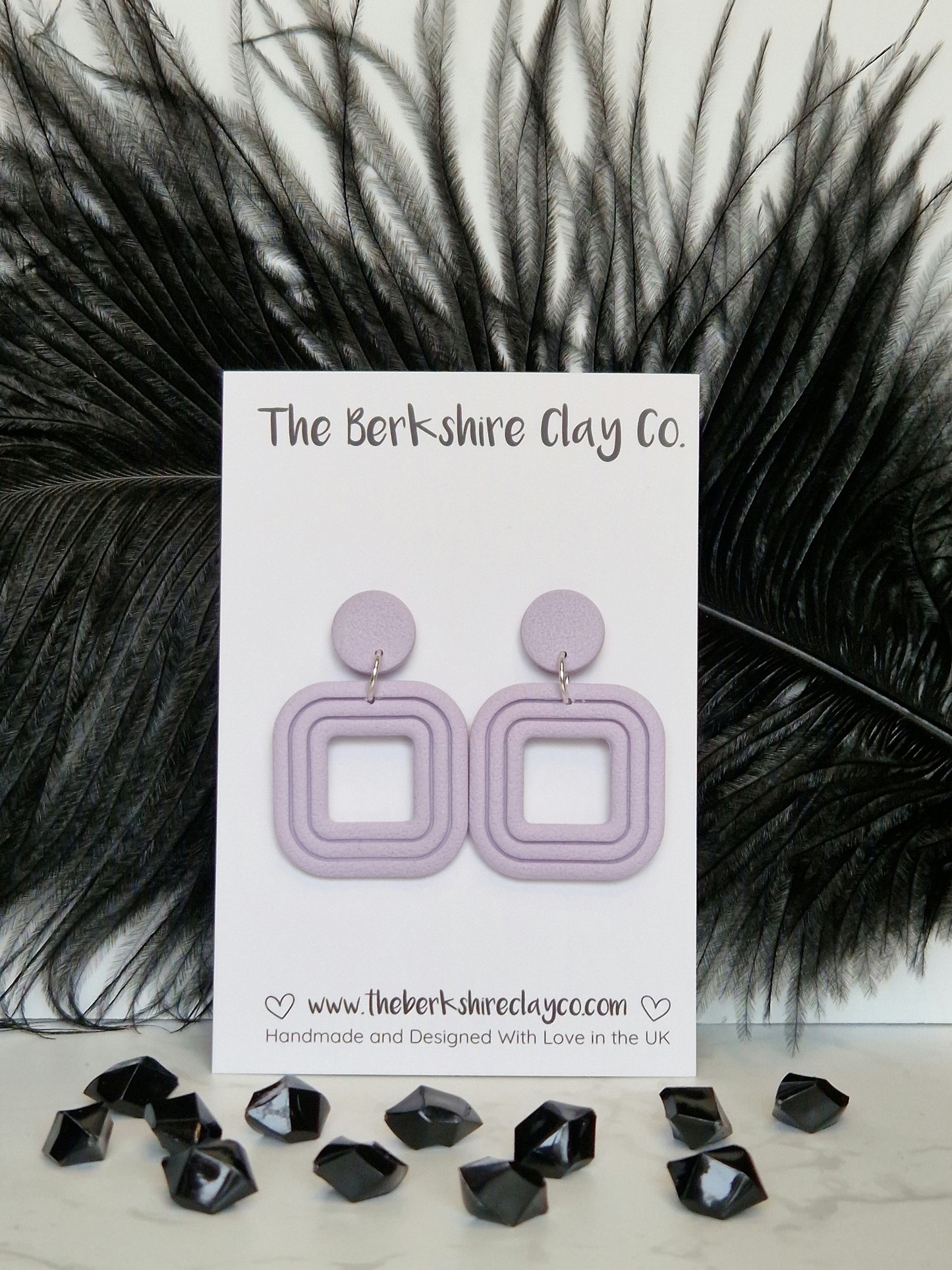 Nested Square Stud Dangle Earrings