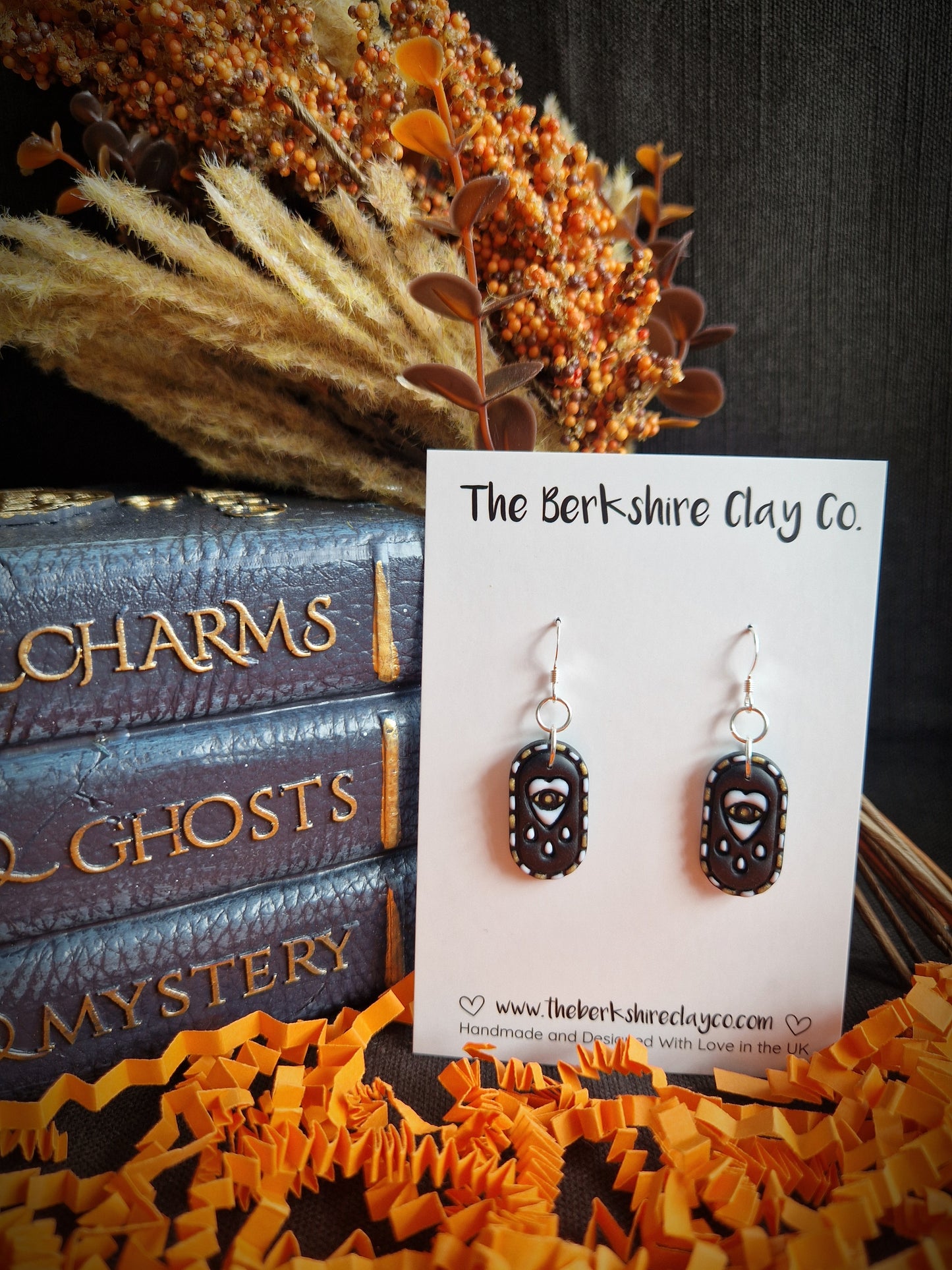 Mystical Teary Eye Oblong Dangle Earrings