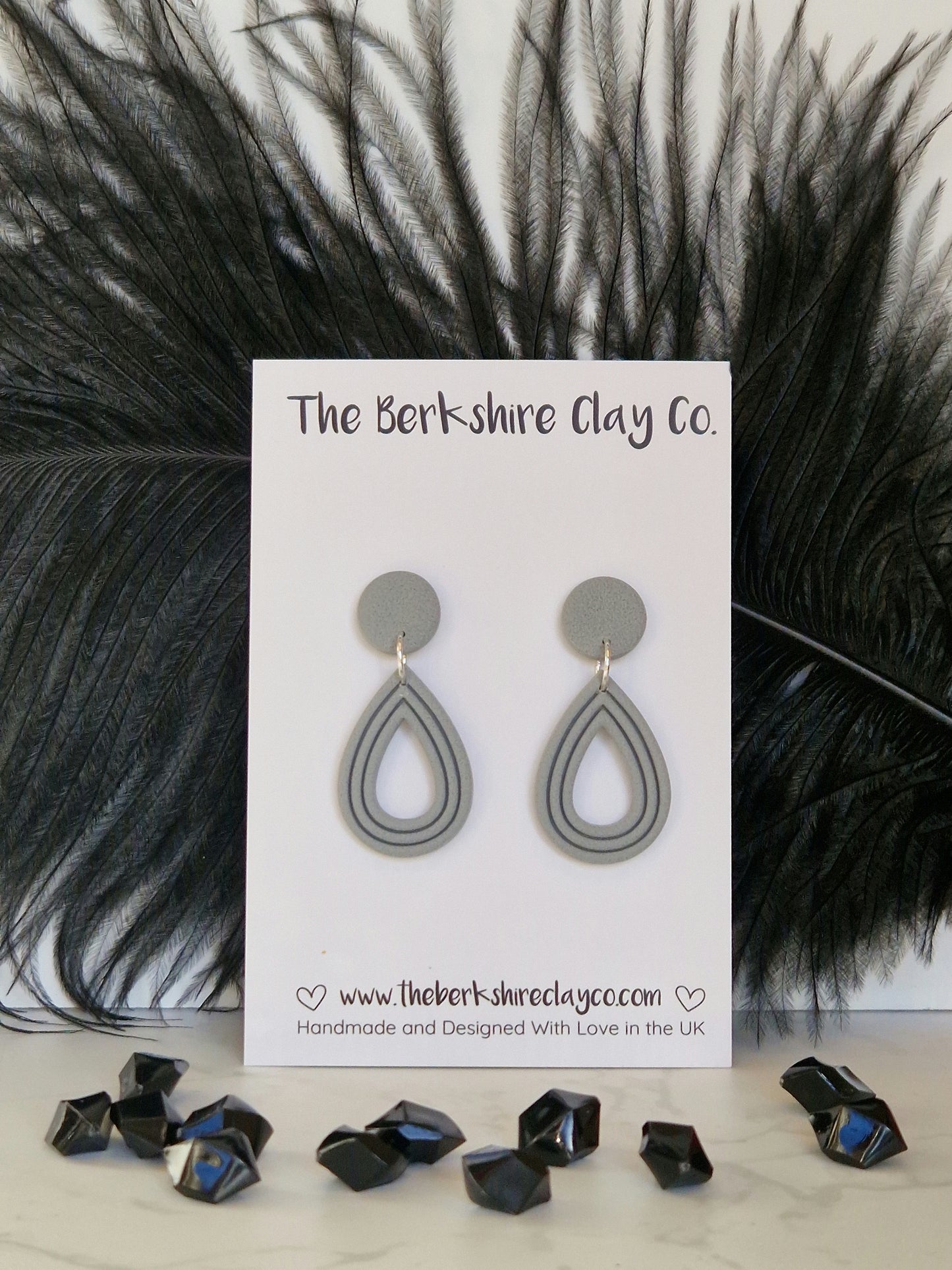 Nested Teadrop Stud Dangle Earrings