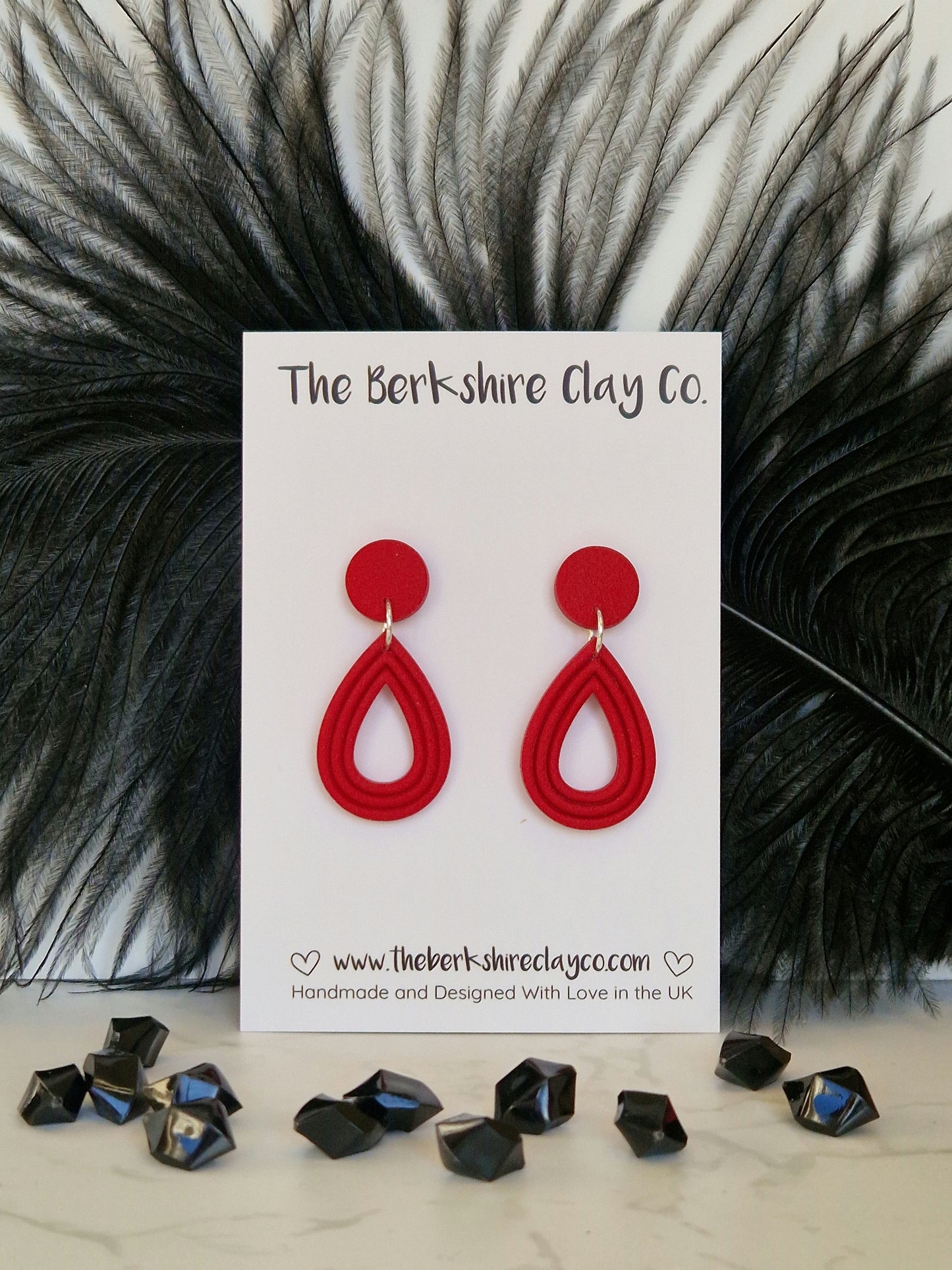 Nested Teadrop Stud Dangle Earrings