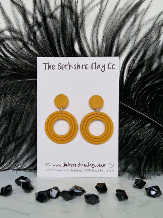 Nested Circle Stud Dangle Earrings