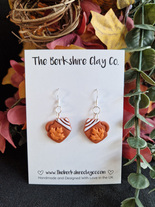 Frosted Latte Dangle Earrings